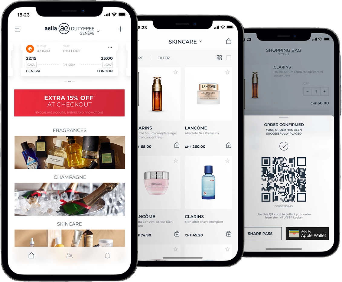 Photo: Different retailer brandings or airport configurations