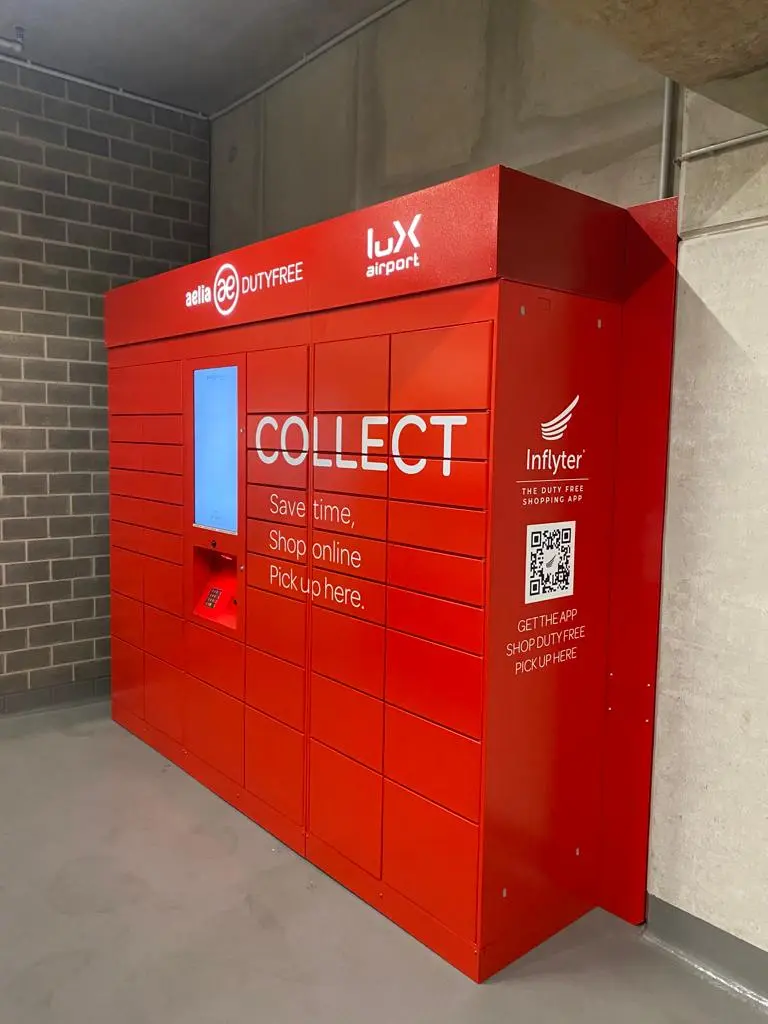 Collection locker installed landside at Luxembourg airport