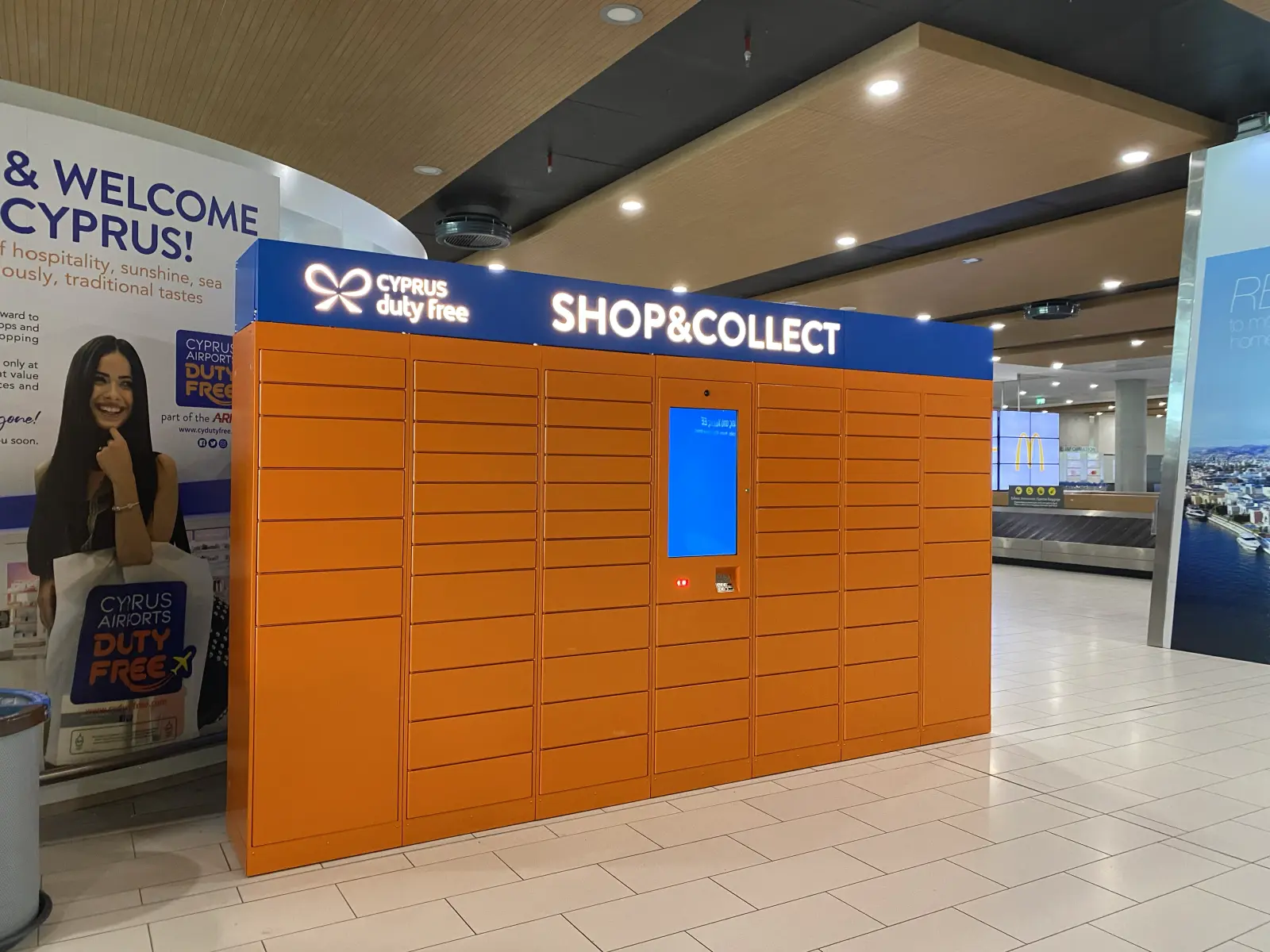 Smart retail locker deployed at Larnaca airport, Cyprus